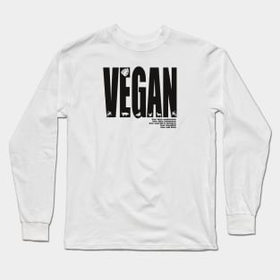 Vegan lettering with animal silhouettes Long Sleeve T-Shirt